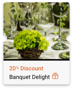 20% discount on liquor bill for a banquet event