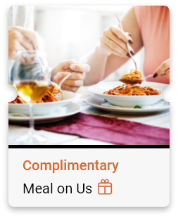 Complimentary Buffet Meal or Set Menu